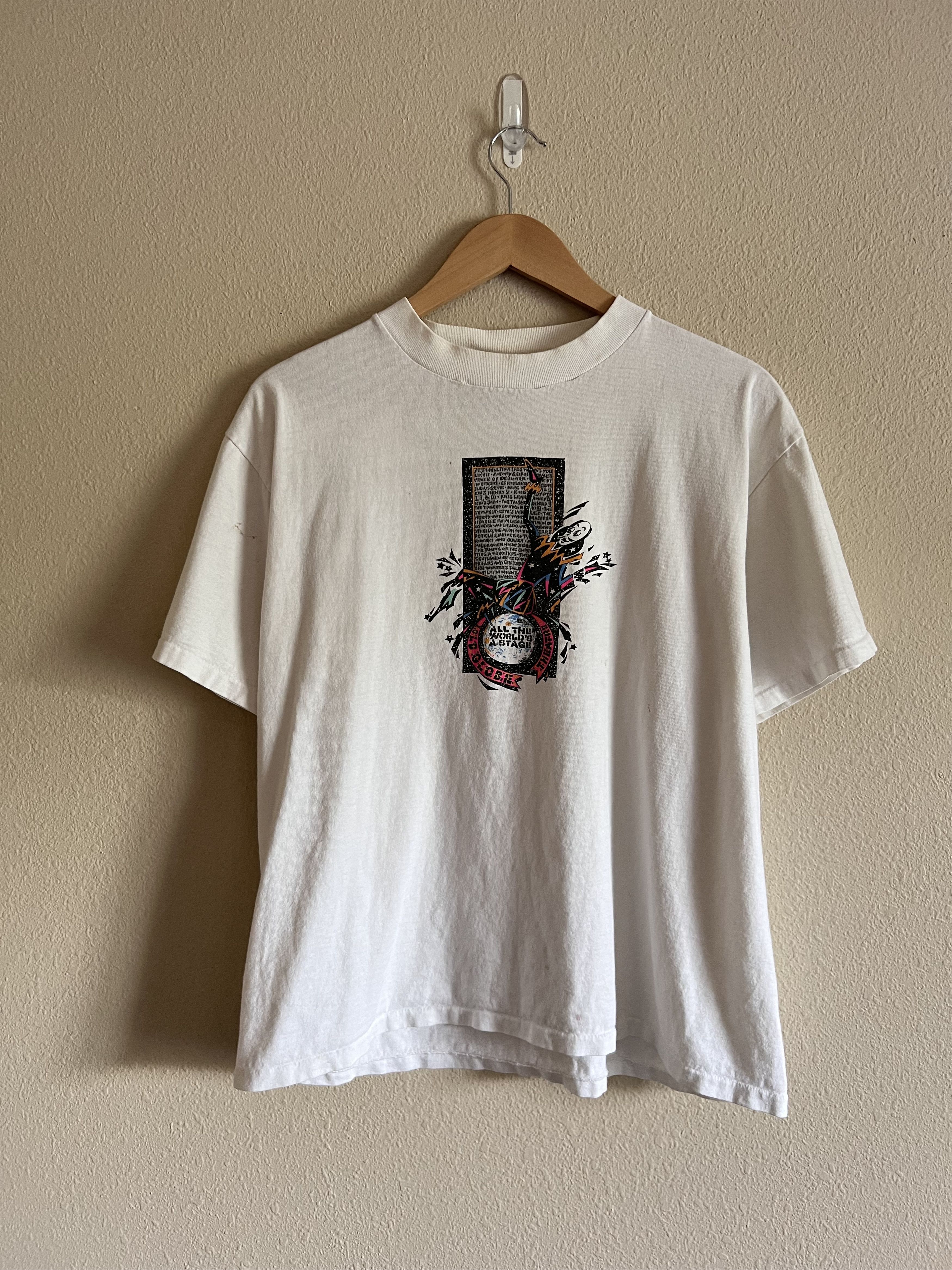 Vintage Vintage 90s Shakespeare Tee The Old Globe Theatre Size US L / EU 52-54 / 3 - 2 Thumbnail
