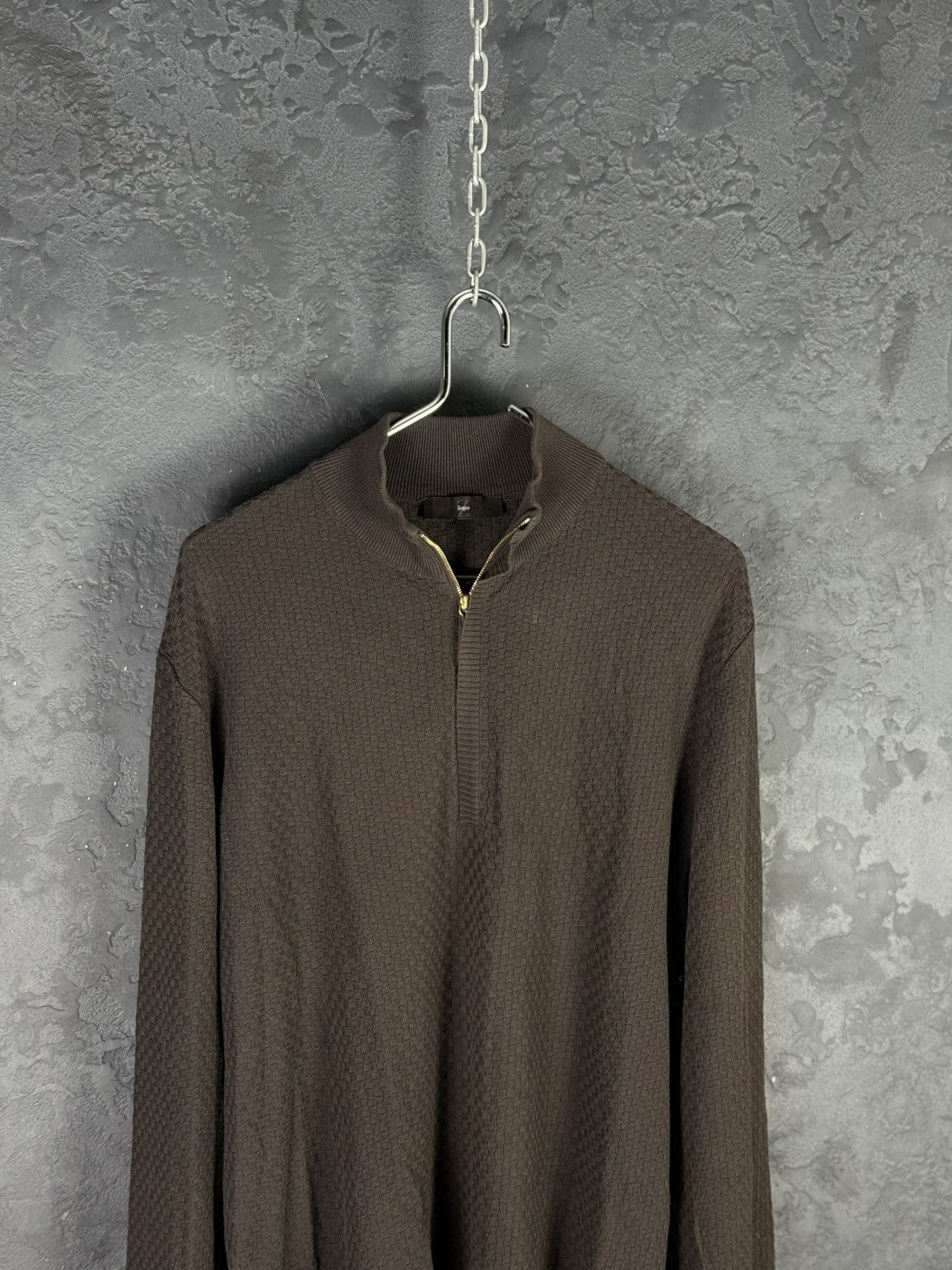 Z Zegna Ermenegildo Zegna Wool 1/4 Zip Sweater Size 54 Size US XL / EU 56 / 4 - 2 Thumbnail