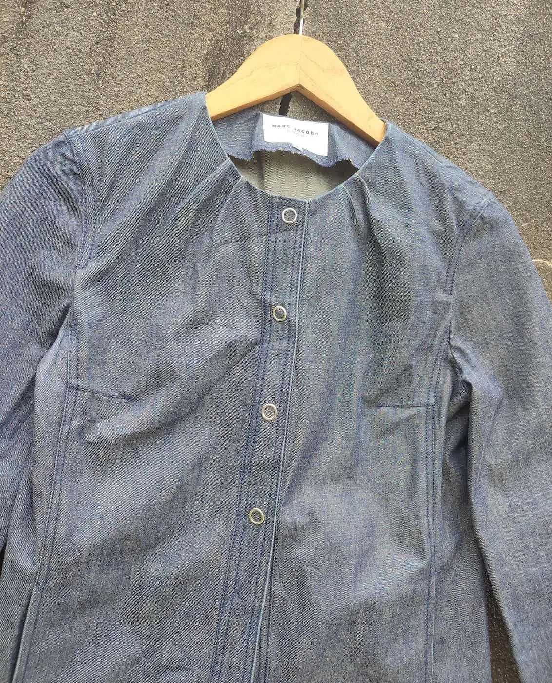 Marc Jacobs × Vintage Marc Jacobs Look Chambray Jacket – Vintage 2000s Japan Size S / US 4 / IT 40 - 2 Thumbnail