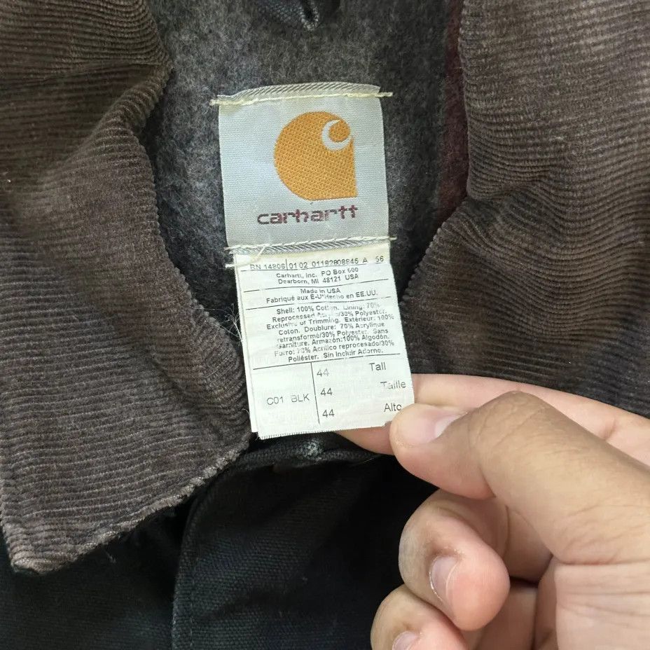Carhartt Vintage C01 BLK Black Chore Barn Blanket Lined Coat Size US L / EU 52-54 / 3 - 4 Thumbnail