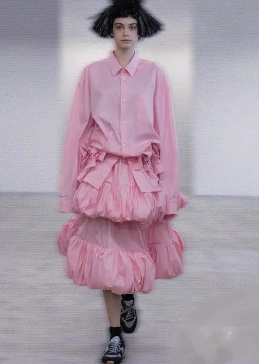 Comme des Garcons CDG 24ss Pink Bow Shirt S Size S / US 4 / IT 40 - 2 Thumbnail