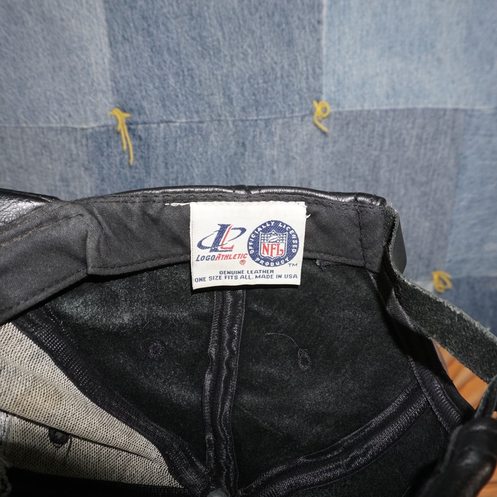 NFL OSFA - Vintage / Y2K Leather NFL Raiders Football Team Hat Size ONE SIZE - 6 Thumbnail