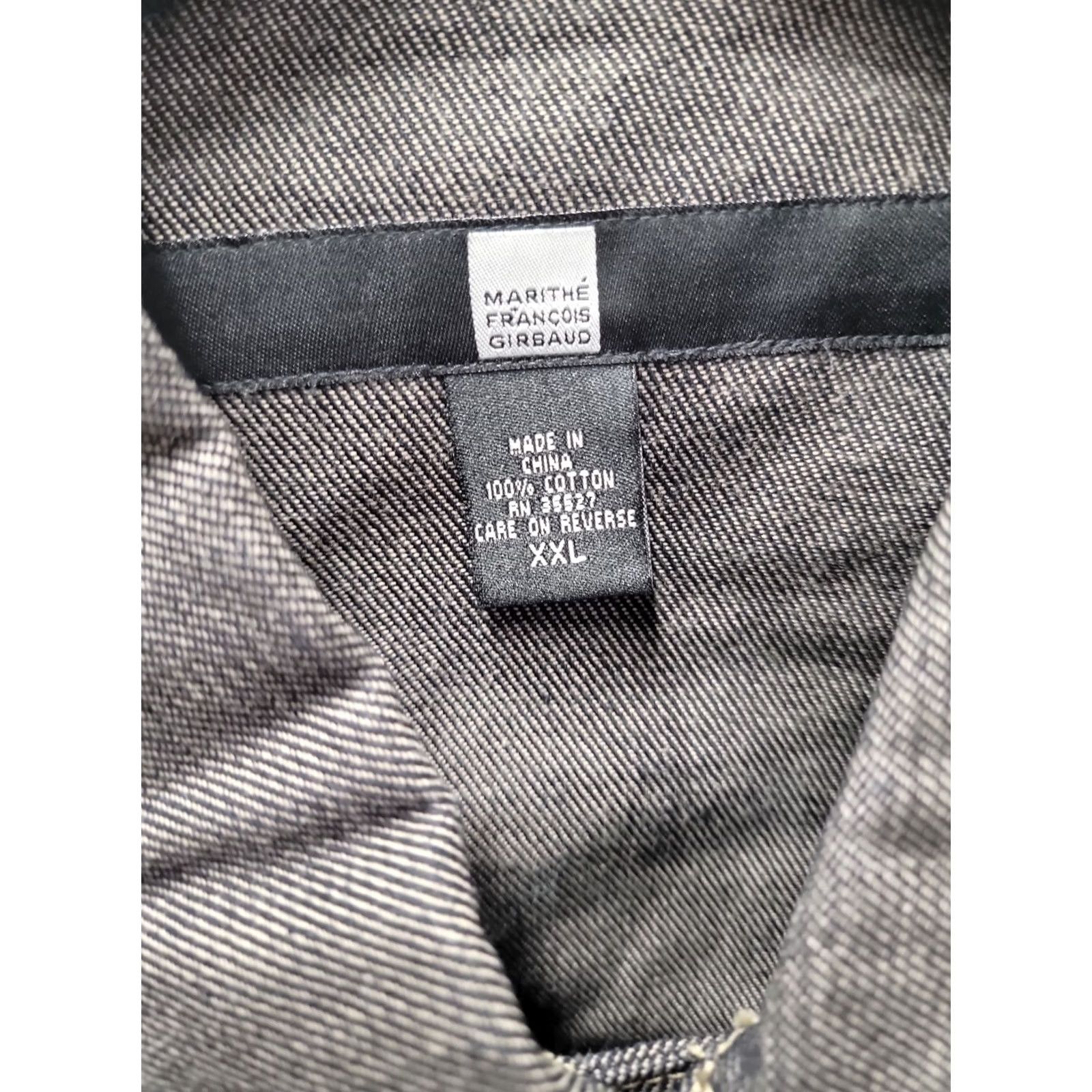 Vintage VINTAGE Marithe + Francois Girbaud Jacket Mens XL Denim Military Collared Pockets Logo Size US XL / EU 56 / 4 - 2 Thumbnail