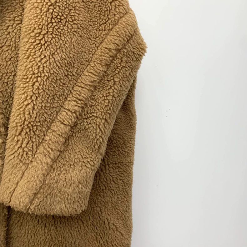 Max Mara Max Mara Teddy Brown Teddy Camel Lapel Double Breasted Coa Size S / US 4 / IT 40 - 4 Thumbnail