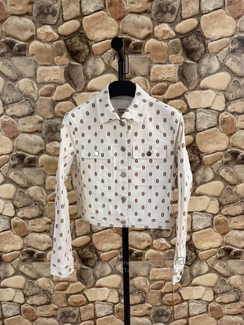 Hermes Hermes All-over Printed Pig Nose Denim Jacket Size XS / US 0-2 / IT 36-38 - 1 Thumbnail