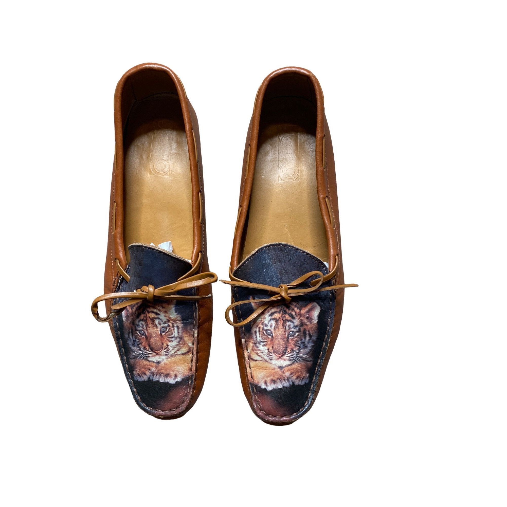 Other ICON WOMEN'S LEATHER TIGER ART TAN LOAFERS SZ 10 Size US 10 / IT 40 - 1 Thumbnail