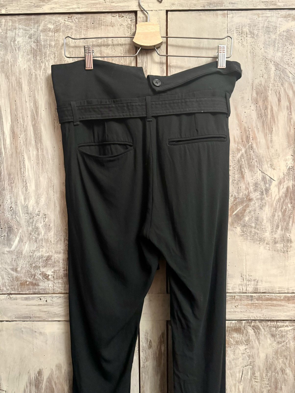 Ann Demeulemeester ann demeulemeester asymmetrical black wool pants 36 fr Size 26" / US 2 / IT 38 - 7 Thumbnail