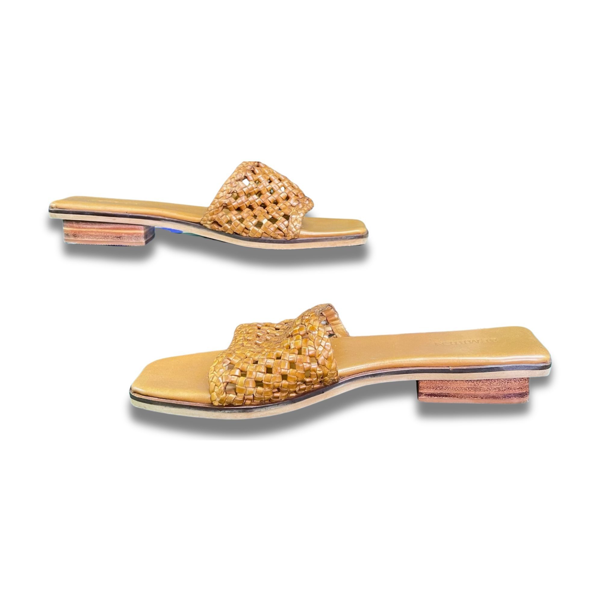 Bembien Bembien Milana Slide Sandals Woven Leather Upper Tan Size 6 Size US 6 / IT 36 - 3 Thumbnail