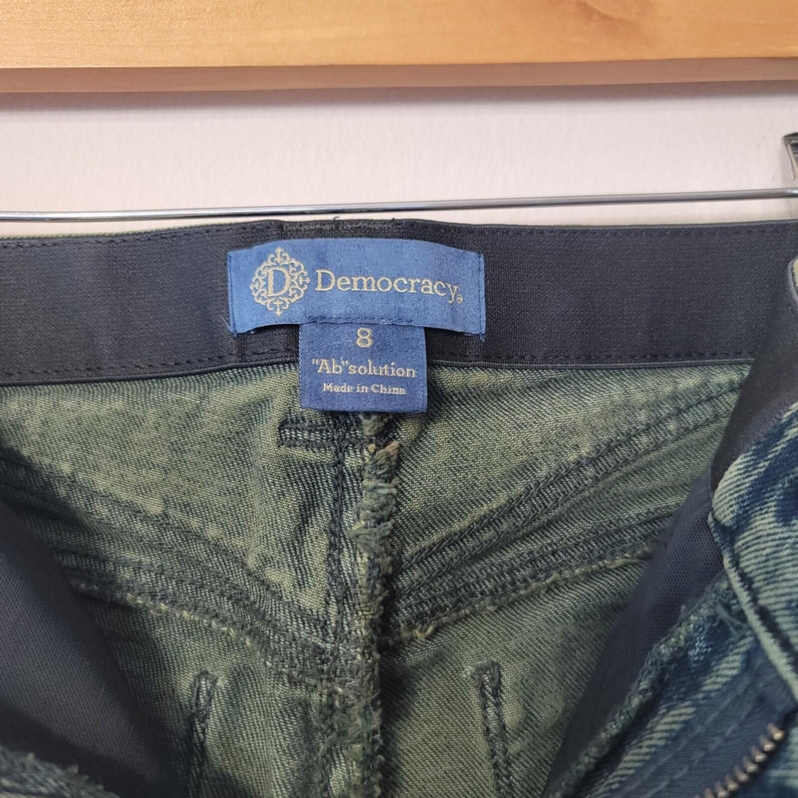 Other Democracy “Absolution” Green Tint Denim Acid Wash Sz 8 Size 30" / US 8 / IT 44 - 2 Thumbnail