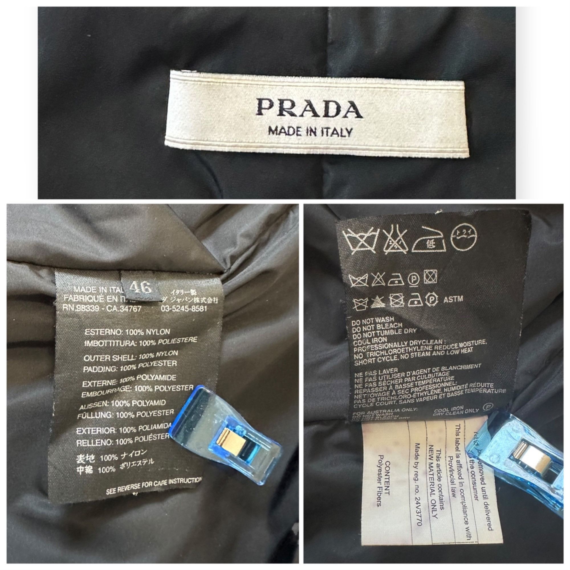 Prada Prada Black Nylon Single-breasted Trench Coat, 46 Italy Size L / US 10 / IT 46 - 3 Thumbnail