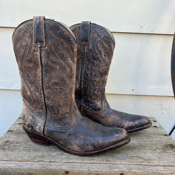 Bed Stu Bed Stu Cobbler Series Vintage Snip Square Toe Cowgirl Boots ...