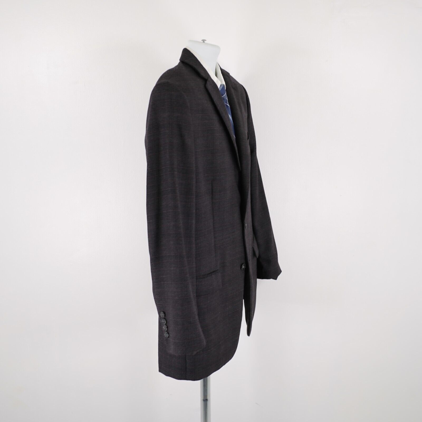 Calvin Klein Calvin Klein Wool Gray Check W/ Purple Windowpane 2 Button B Size 42L - 7 Thumbnail