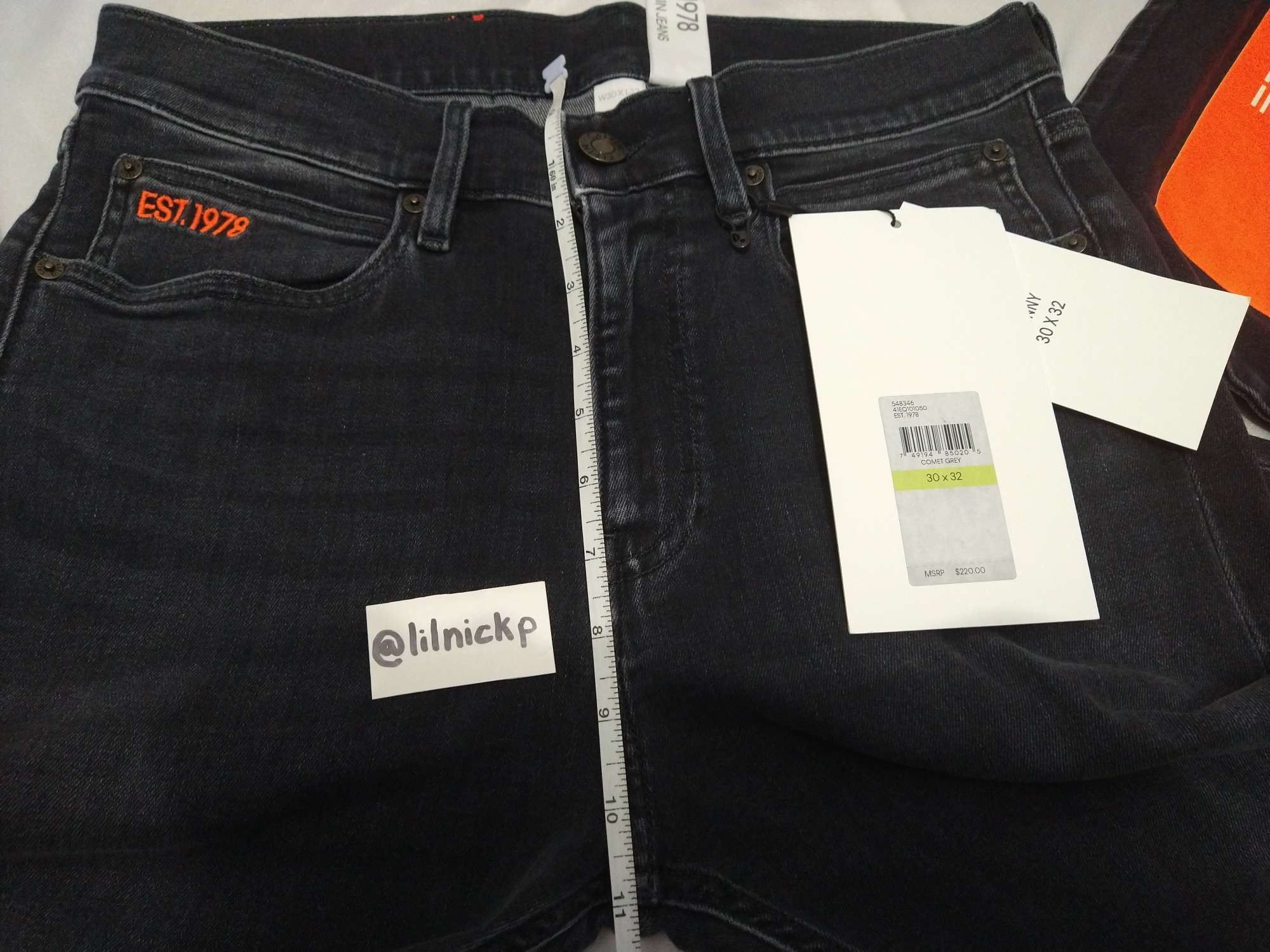 Calvin Klein 205W39NYC EST. 1978 Skinny Leg Comet Grey Jeans Size US 30 / EU 46 - 8 Thumbnail