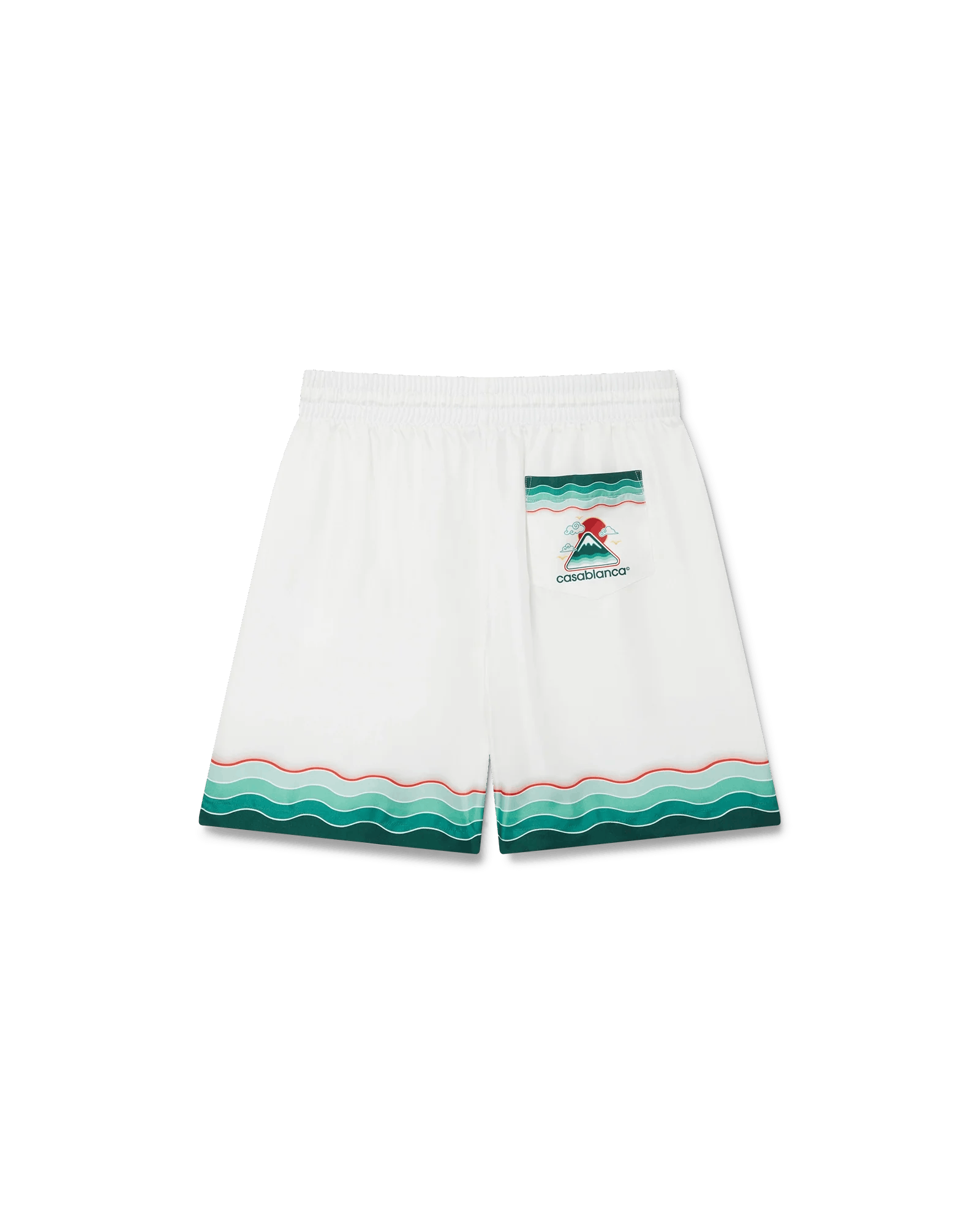 Casablanca Casablanca "Montagne Ondulée" Silk Drawstring White Shorts Size US 40 / EU 56 - 1 Preview