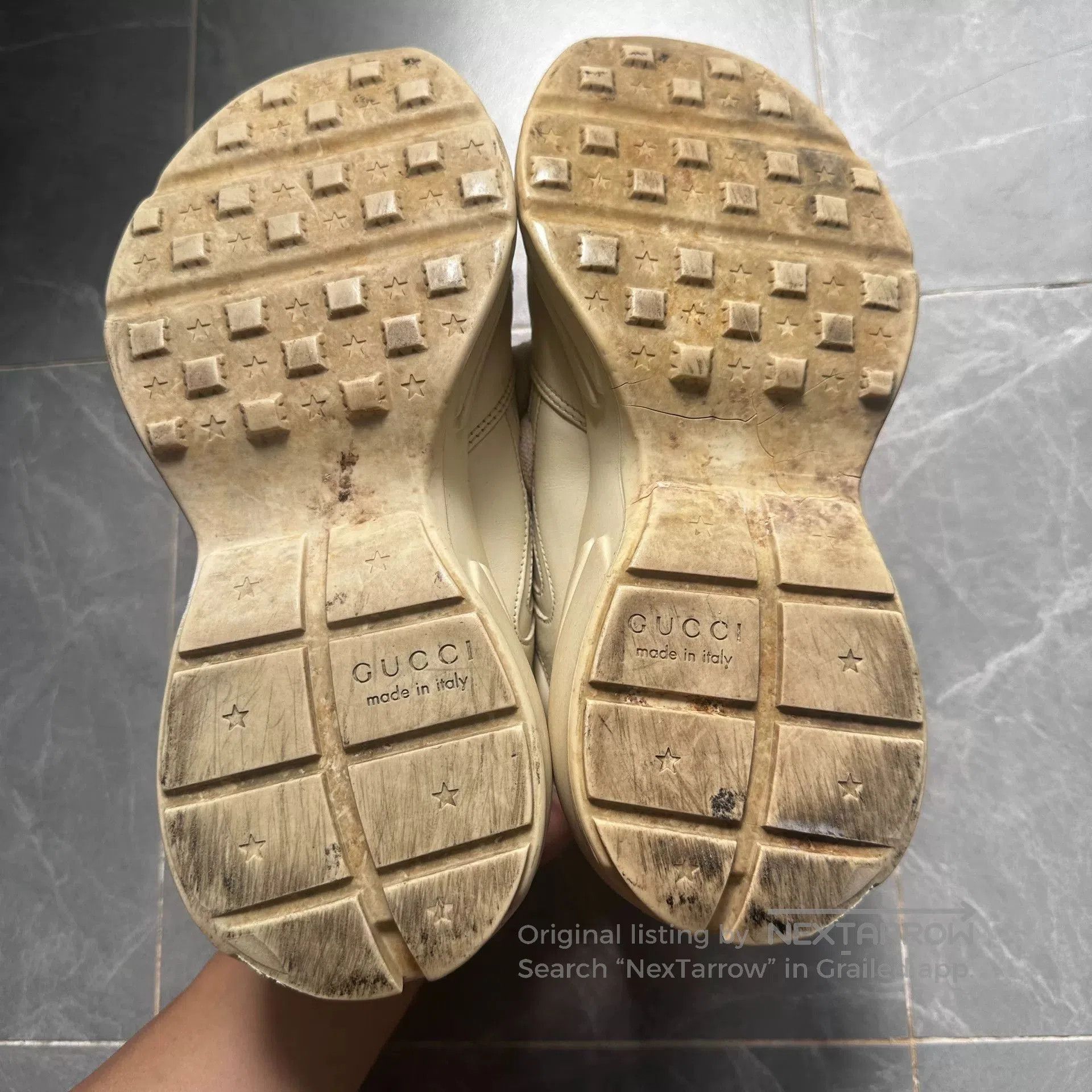Gucci Gucci Retro Dad Sneakers in Beige. Size US 5.5 / EU 38 - 7 Thumbnail