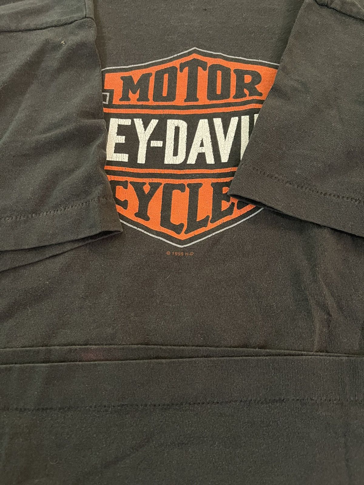 Harley Davidson × Vintage Vintage faded Harley Davidson tee Size US XL / EU 56 / 4 - 4 Thumbnail