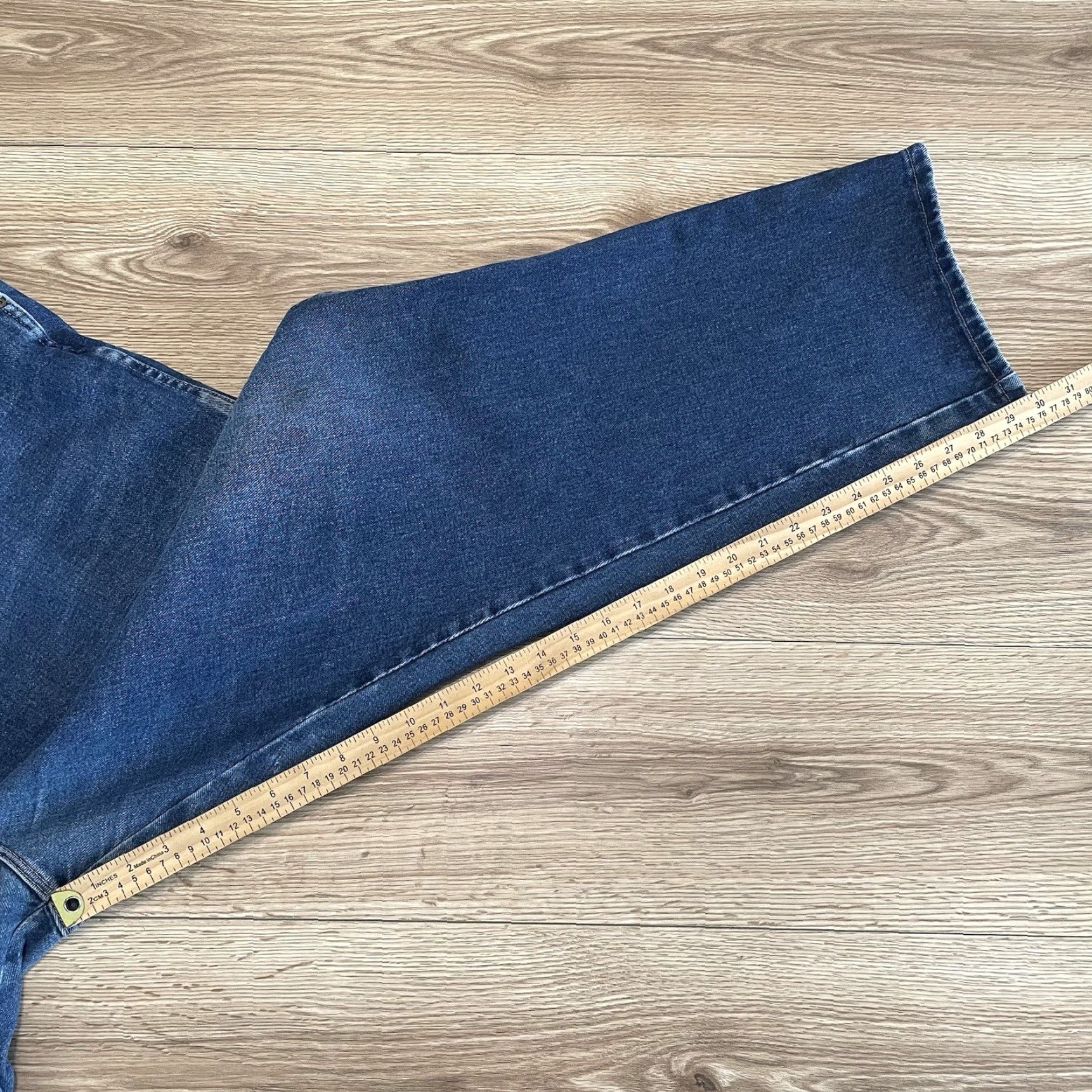 Wrangler Wrangler Rugged Wear Men's 50x30 Relaxed Fit Distressed Blue Denim Jeans Straight Cowboy Size US 34 / EU 50 - 6 Thumbnail
