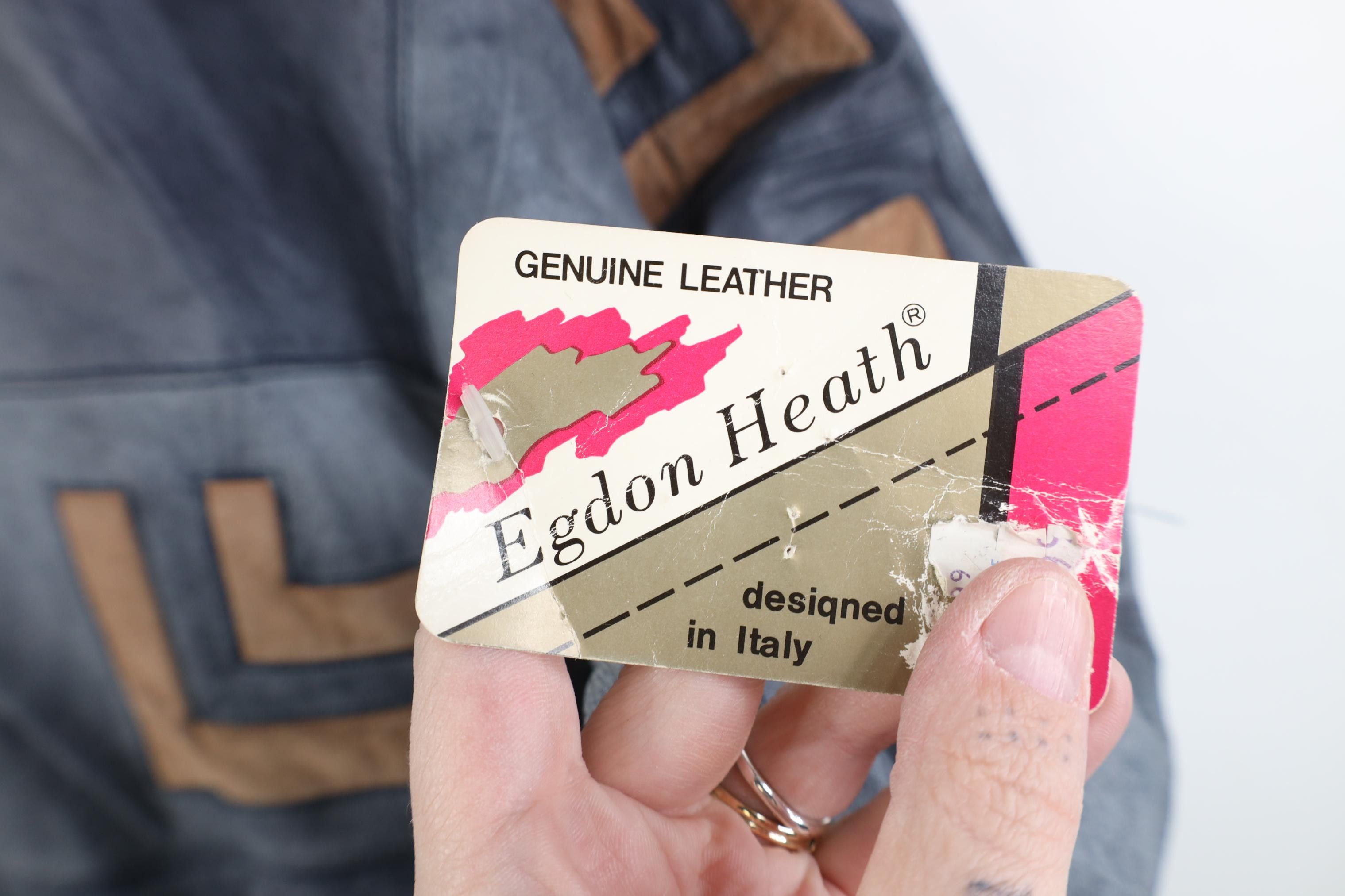 Vintage Deadstock Vintage 80s 90s Egdon Heath Leather Sweater Jacket Size US XL / EU 56 / 4 - 10 Thumbnail