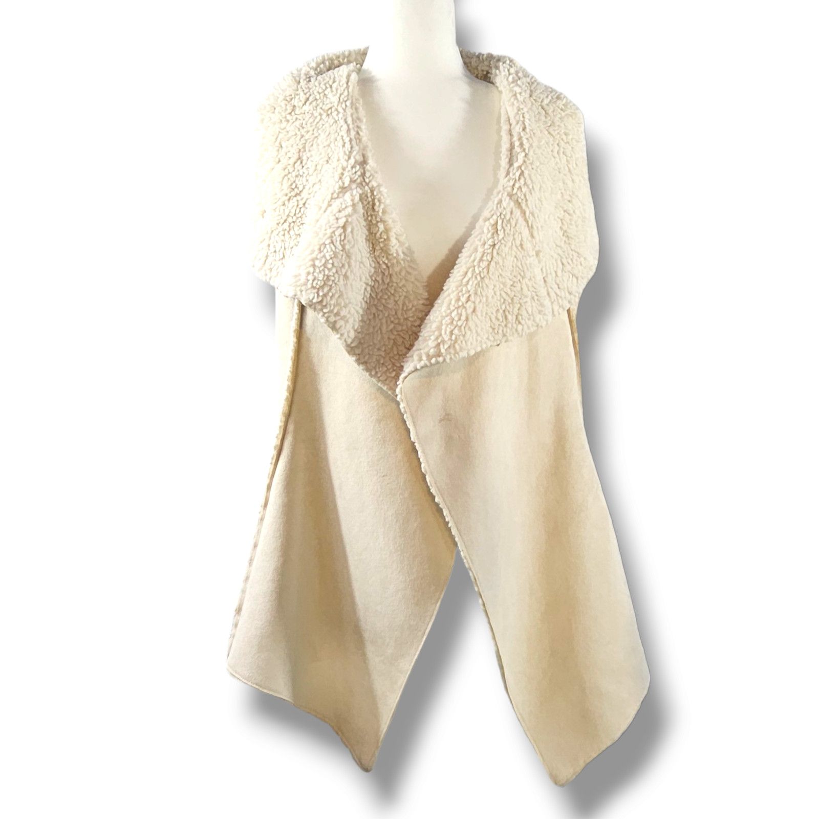 Other EUC Knox Rose Waterfall Open Vest Sz. L Cream Ivory Size L / US 10 / IT 46 - 2 Thumbnail