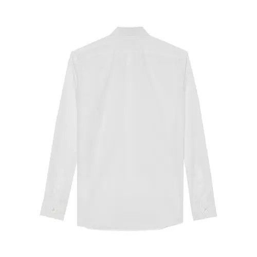Saint Laurent Paris o1la1rc1a1225 564269 Shirt in Cotton Poplin in White Size US M / EU 48-50 / 2 - 2 Thumbnail