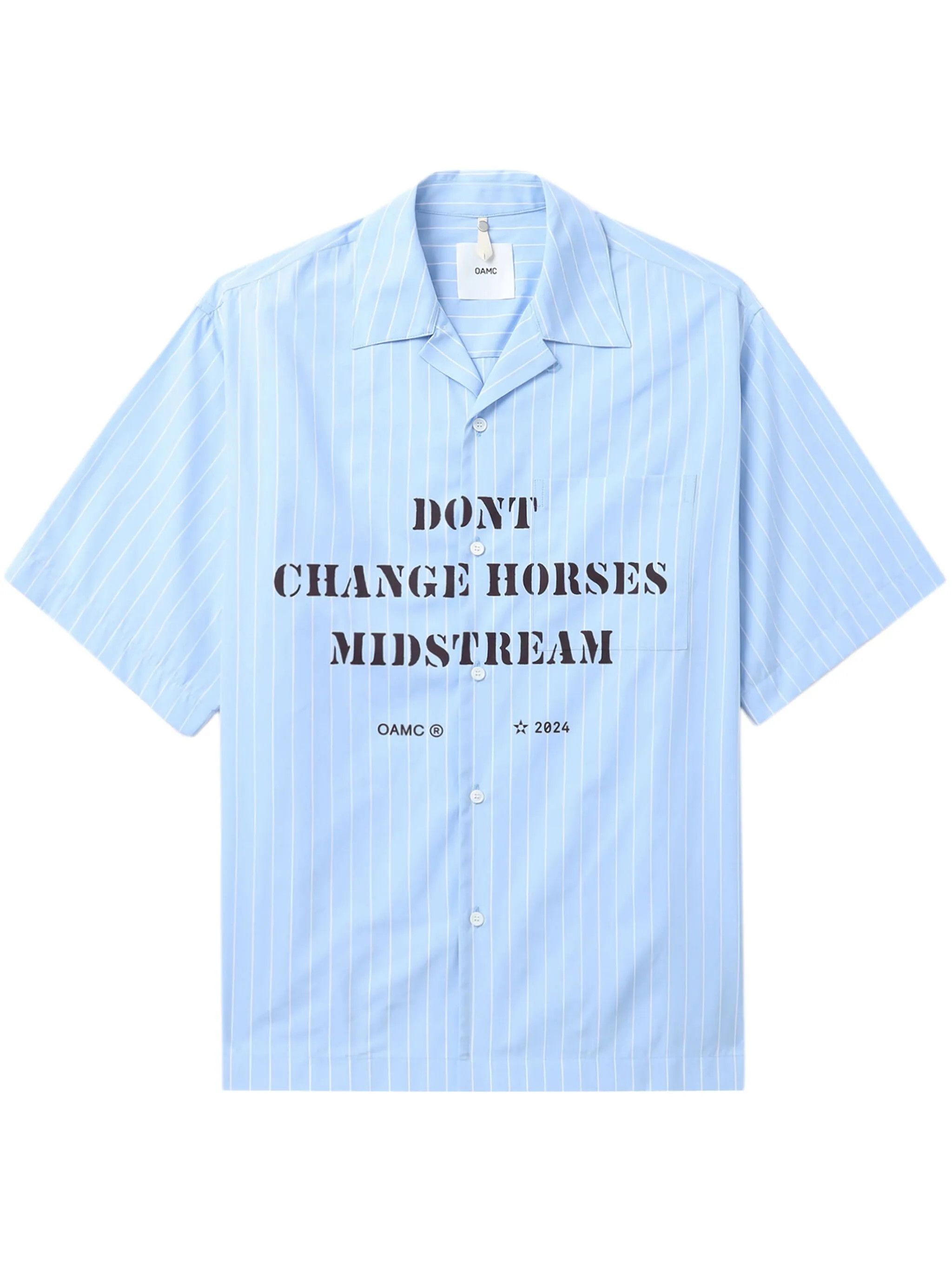 OAMC o1y0225 Striped Shirt in Sky Blue Size US L / EU 52-54 / 3 - 1 Thumbnail