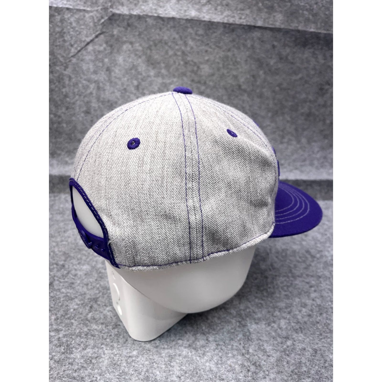Vintage Aksels Hat Cap Snap Back Adult One Size Gray Purple Acrylic Wool Blend Baseball Cap Men Size ONE SIZE - 7 Thumbnail