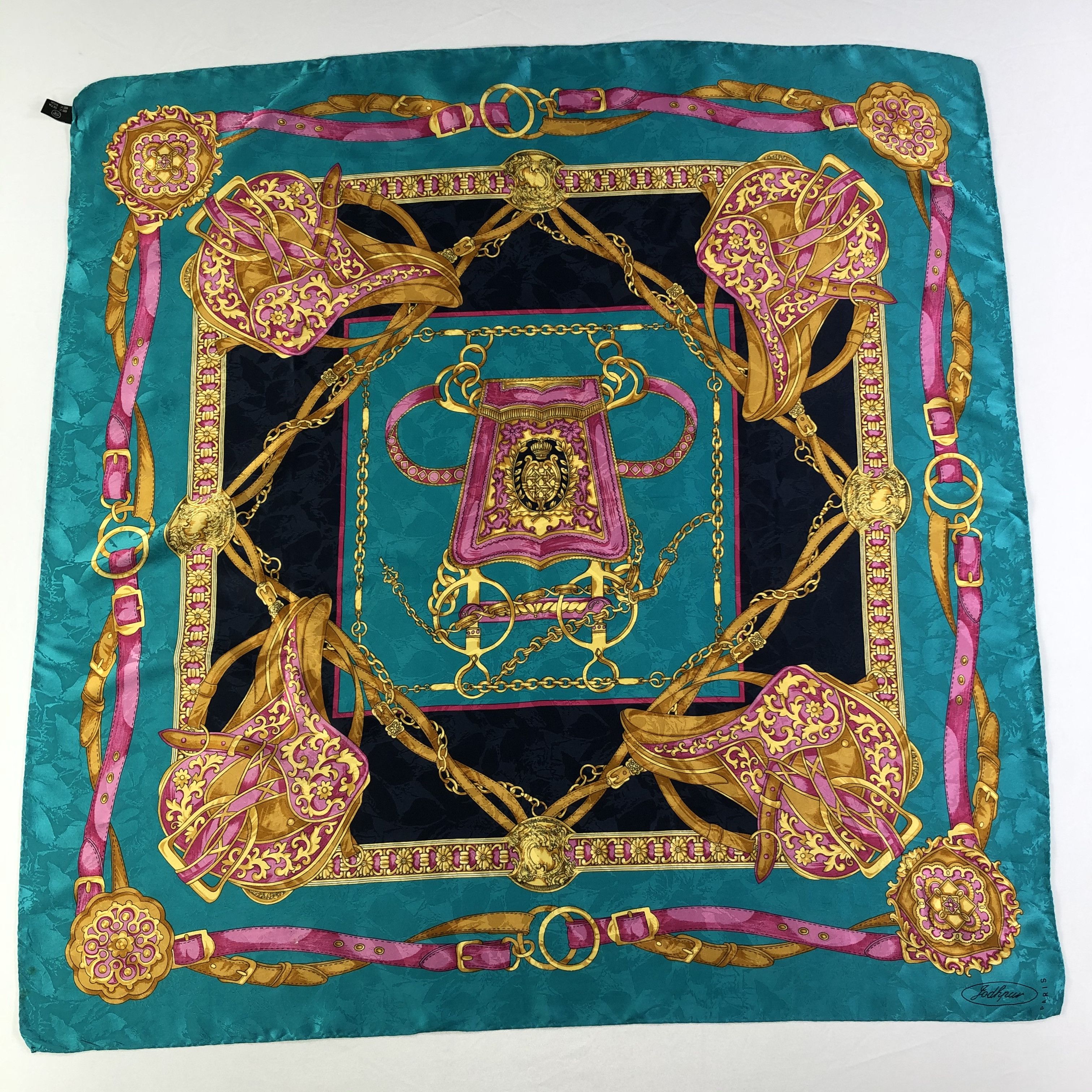 Vintage Vintage Jodhpur Paris Silk Scarf Size ONE SIZE - 2 Thumbnail
