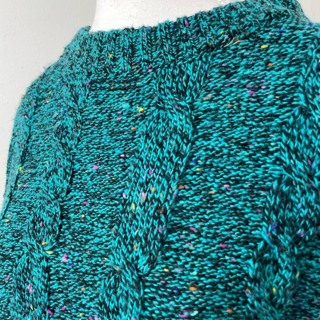 Vintage Vintage Wool Cable Knit Crew Neck Speckled Sweater L Size L / US 10 / IT 46 - 3 Thumbnail