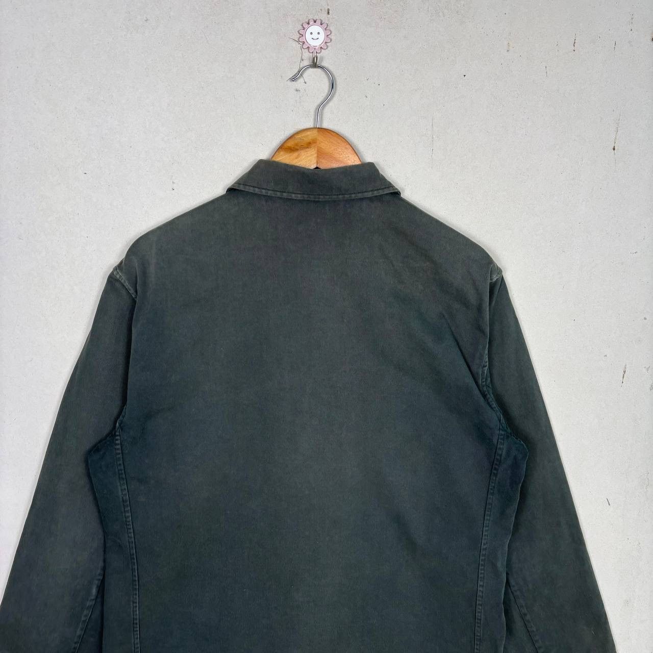 agnes b. Vintage Agnes B. Homme Black Cotton Work Chore Jacket Size US L / EU 52-54 / 3 - 4 Thumbnail