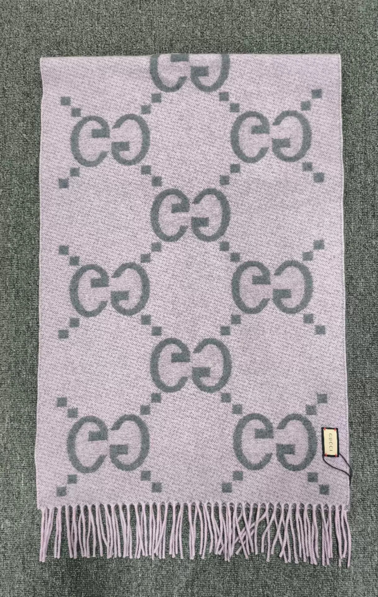 Gucci Gucci violet gray cashmere scarf Size ONE SIZE - 1 Thumbnail