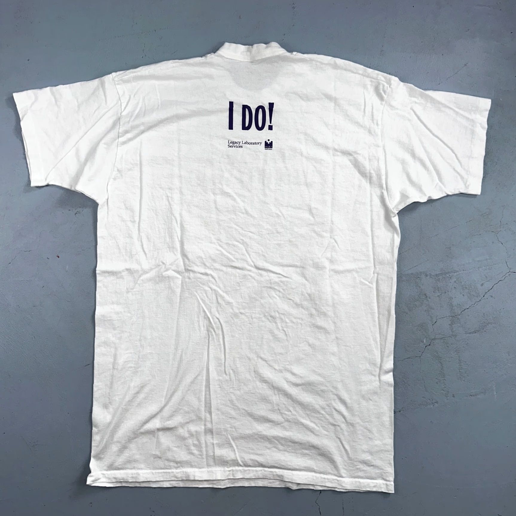 Fruit Of The Loom VINTAGE Fruit of the Loom T-Shirt Shirt 2XL White Mens I DO Funny Health 90s VTG 70s 80s 90s Size US XXL / EU 58 / 5 - 6 Thumbnail