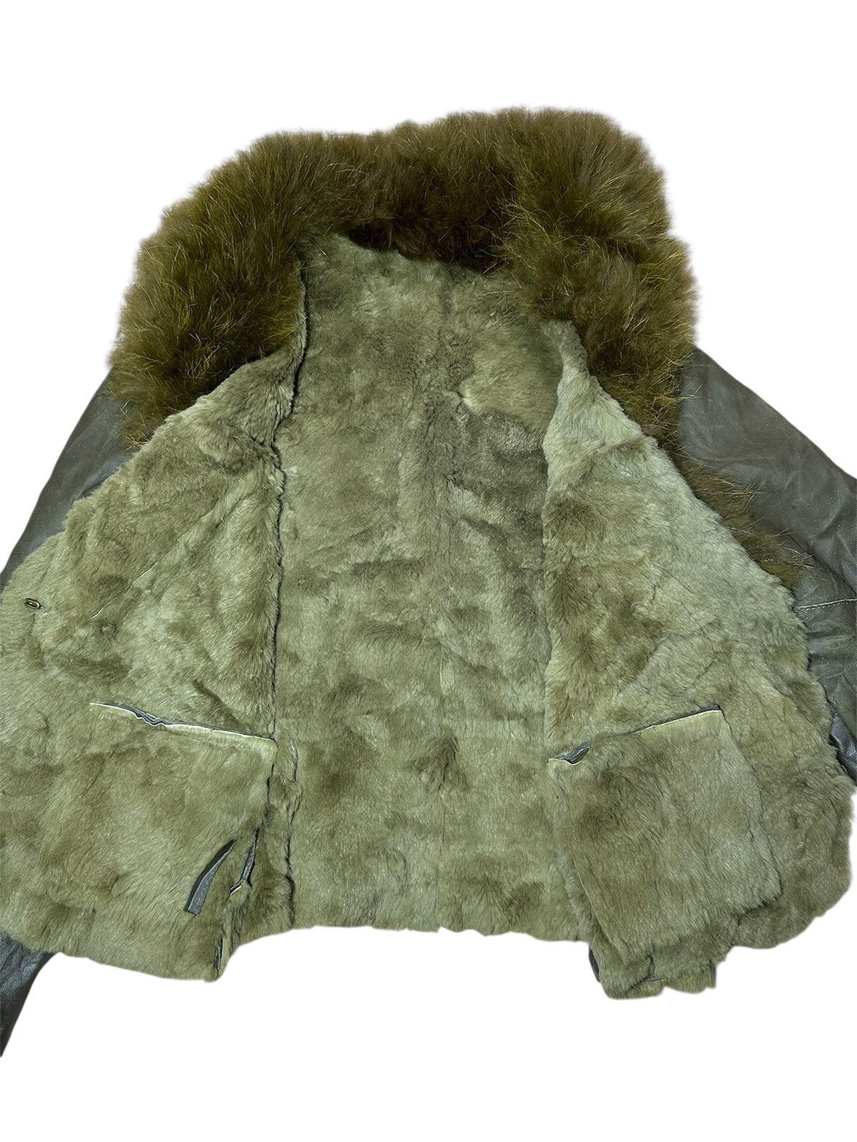 Vintage Renault Fur Collar Leather Jacket Size M / US 6-8 / IT 42-44 - 5 Thumbnail