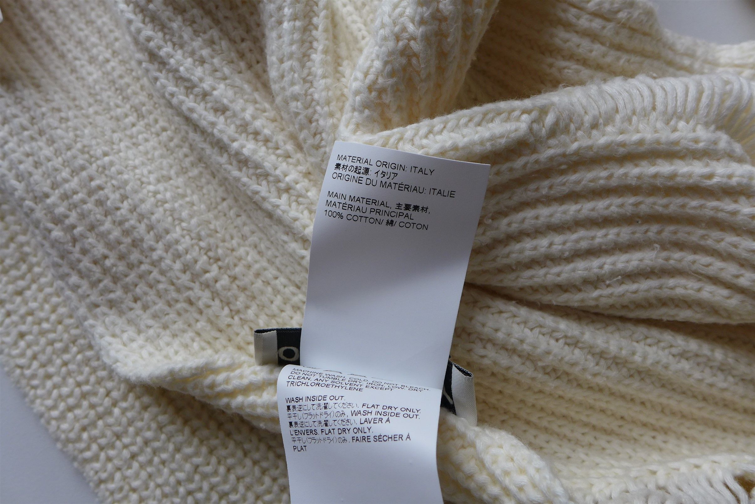 Our Legacy Our Legacy Grand Knitted Scarf - Natural Tousled Cotton Size ONE SIZE - 10 Thumbnail