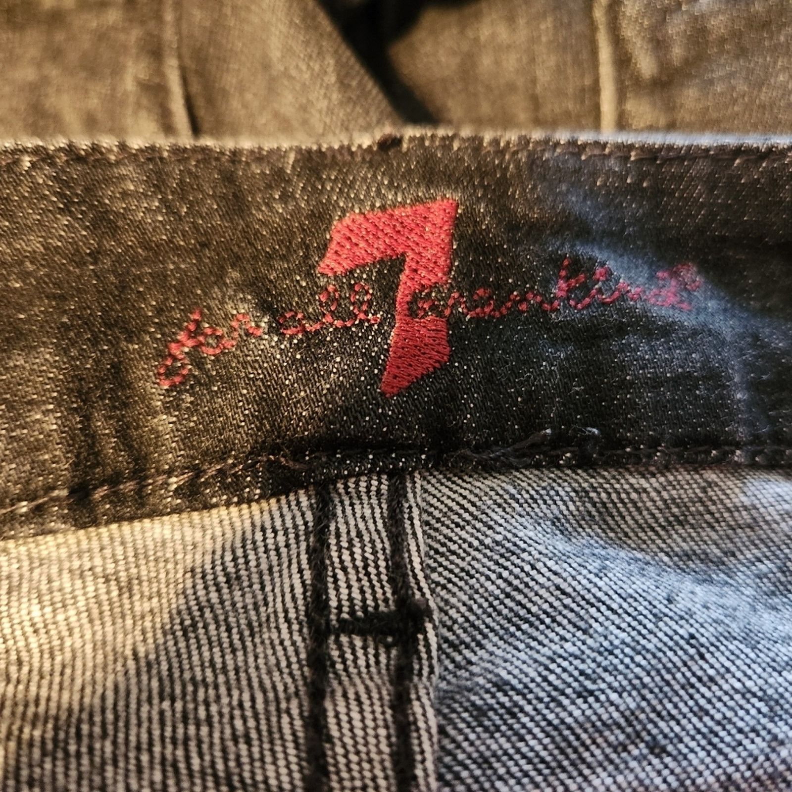 7 For All Mankind 7 For All Mankind High Waist Skinny Black Jeans 28 Size 28" / US 6 / IT 42 - 7 Thumbnail