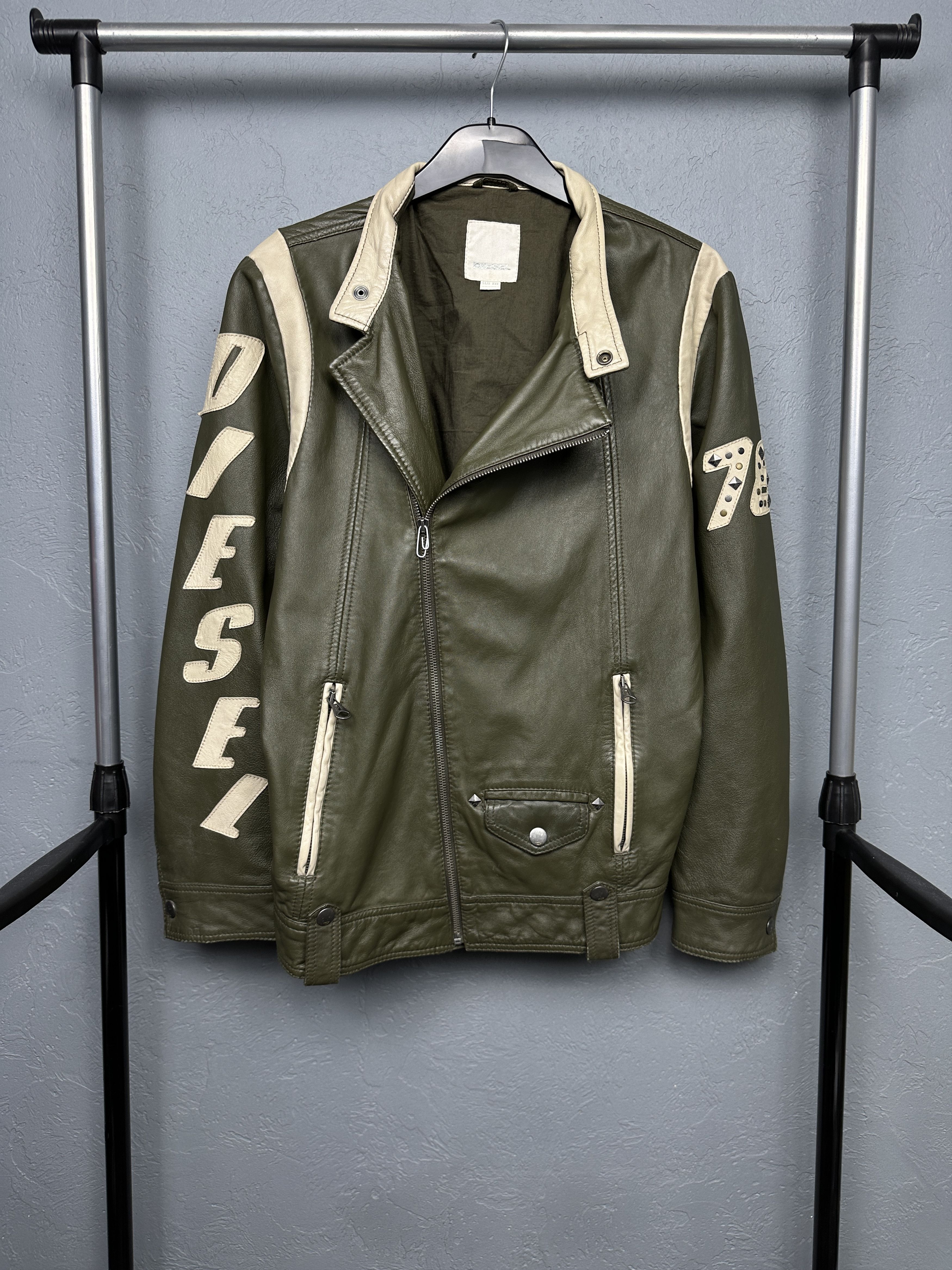 Diesel Diesel Vintage Womens Leather Biker Jacket Size XXL / US 16-18 / IT 52-54 - 1 Thumbnail