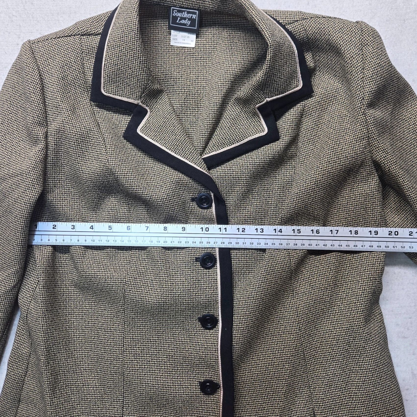 Vintage Southern Lady Jacket Brown Button Up Coat Work Dress Adult Women's Size 14 (Jacket) Size XL / US 12-14 / IT 48-50 - 3 Thumbnail