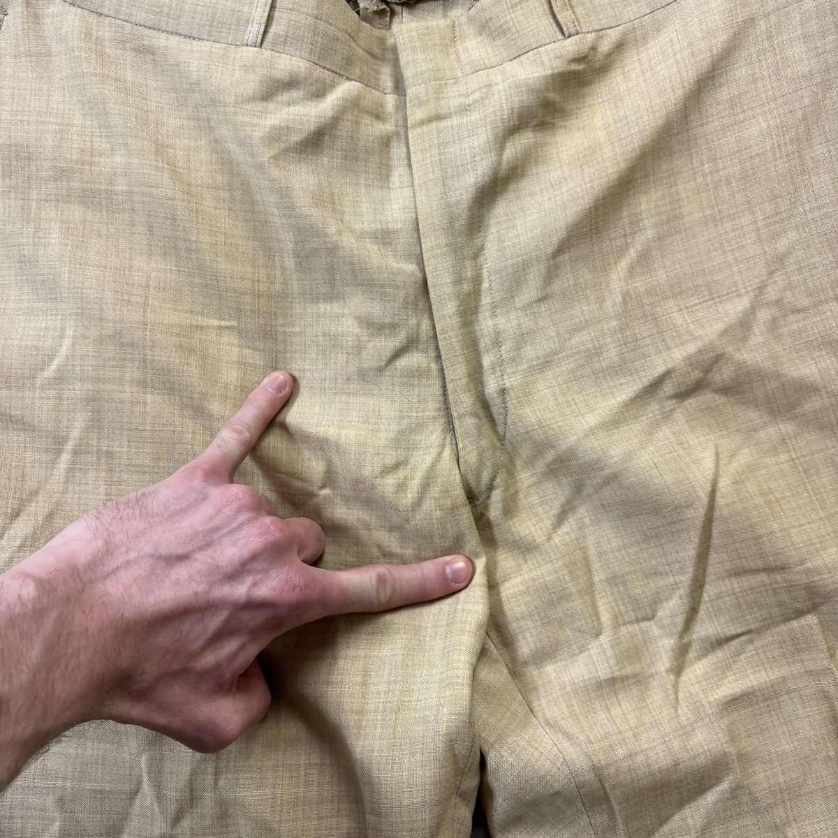 Vintage 1960s Wool Suit 70s Vintage Two Piece Suit Large Scotts US Size 42R - 19 Thumbnail