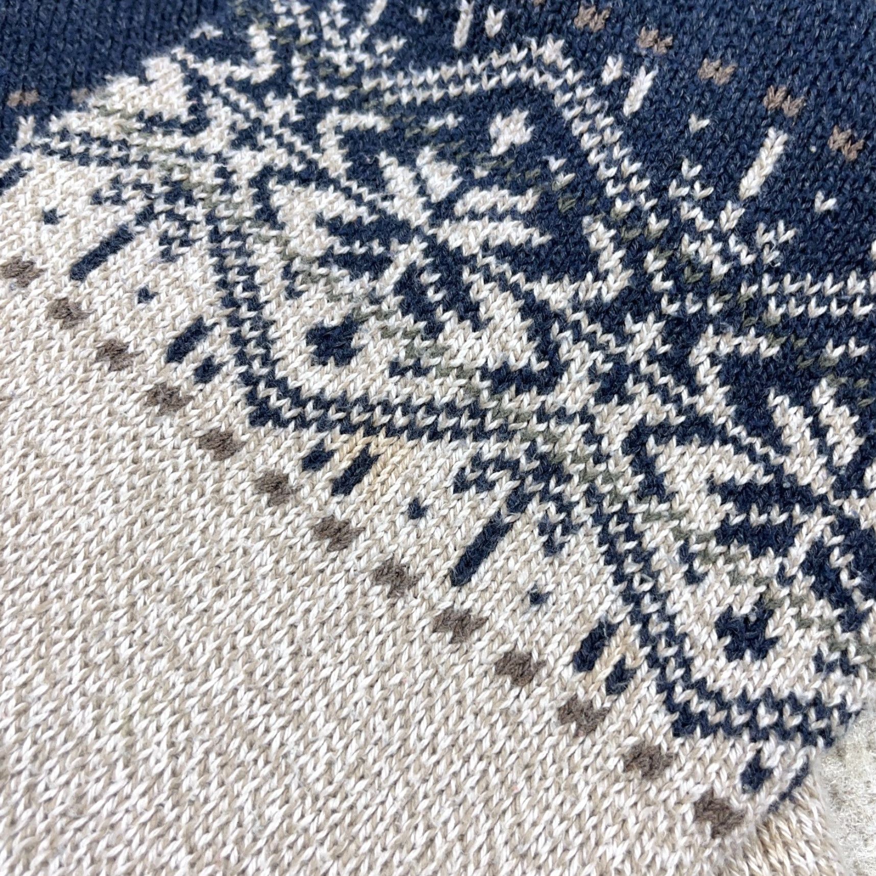 Vintage VINTAGE Grandpa Sweater Men L Blue Tan Geometric Nordic Henley Crewneck Rib Nike? Size US L / EU 52-54 / 3 - 7 Thumbnail