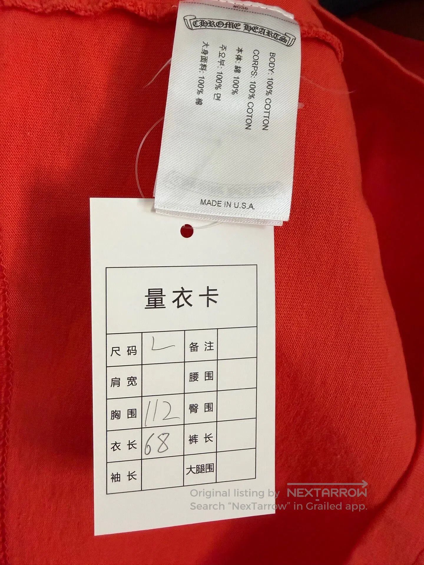 Chrome Hearts chrome hearts red graffiti long sleeve t-shirt. Size US L / EU 52-54 / 3 - 7 Thumbnail