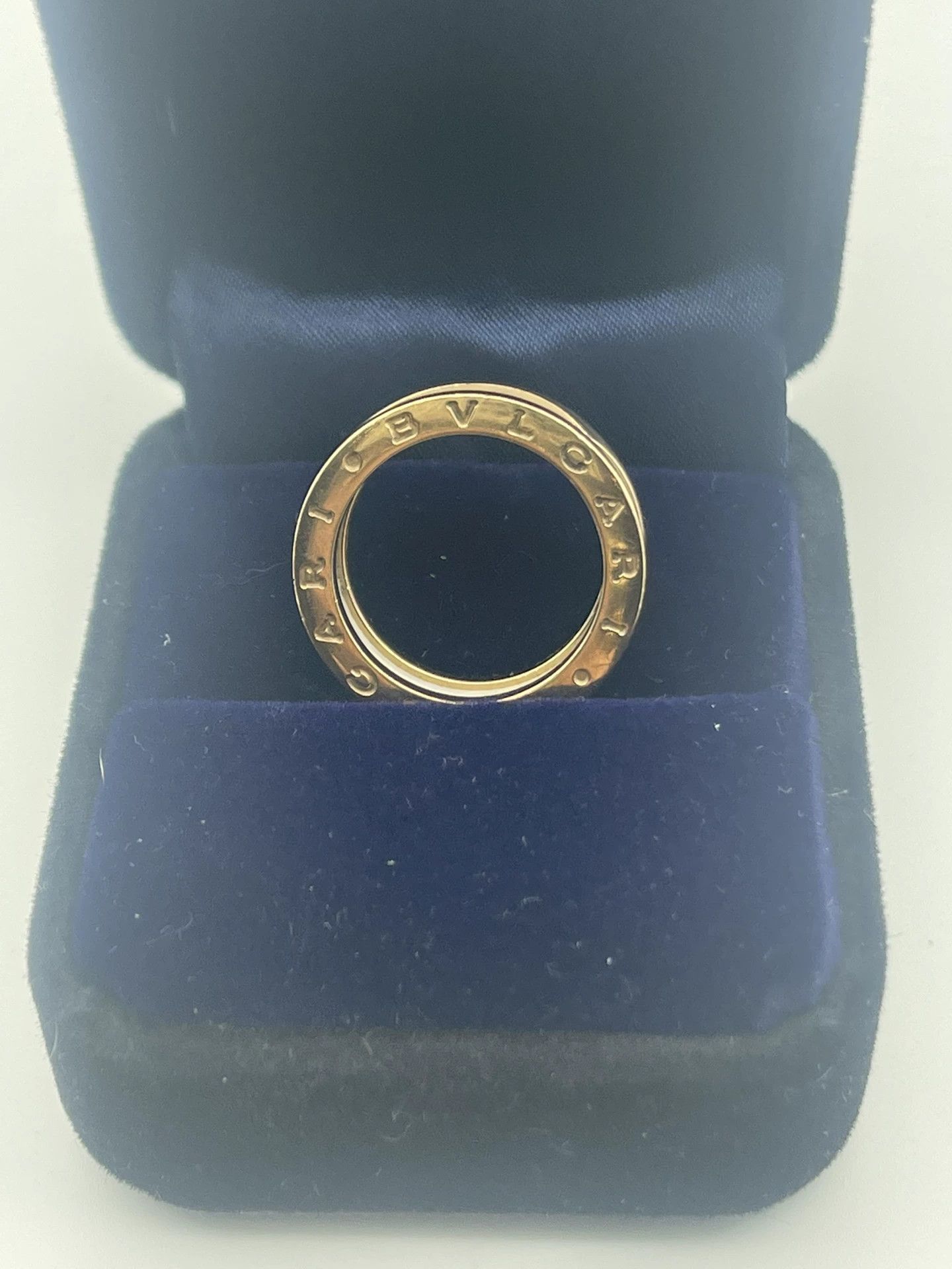 Bvlgari Bulgari White Ceramic Rose Gold Ring 55 Size ONE SIZE - 1 Thumbnail