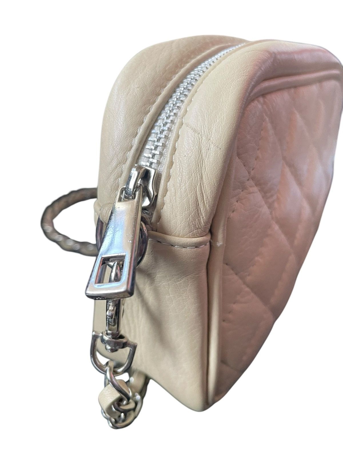 Vintage Y2K / 2000s Prodotto Artigianale Leather Purse cream Size ONE SIZE - 4 Thumbnail