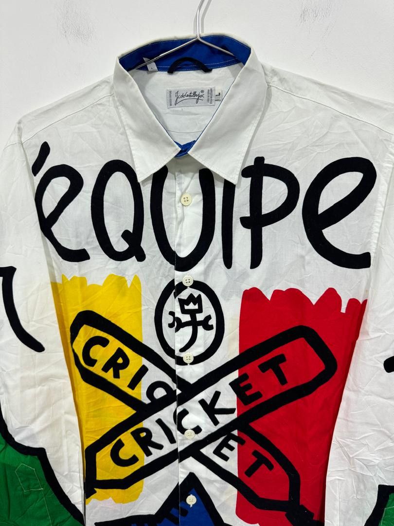 Jean Charles De Castelbajac Vintage Jean Charles De Castelbajac 'equipe Cricket Shirt Size US L / EU 52-54 / 3 - 2 Thumbnail