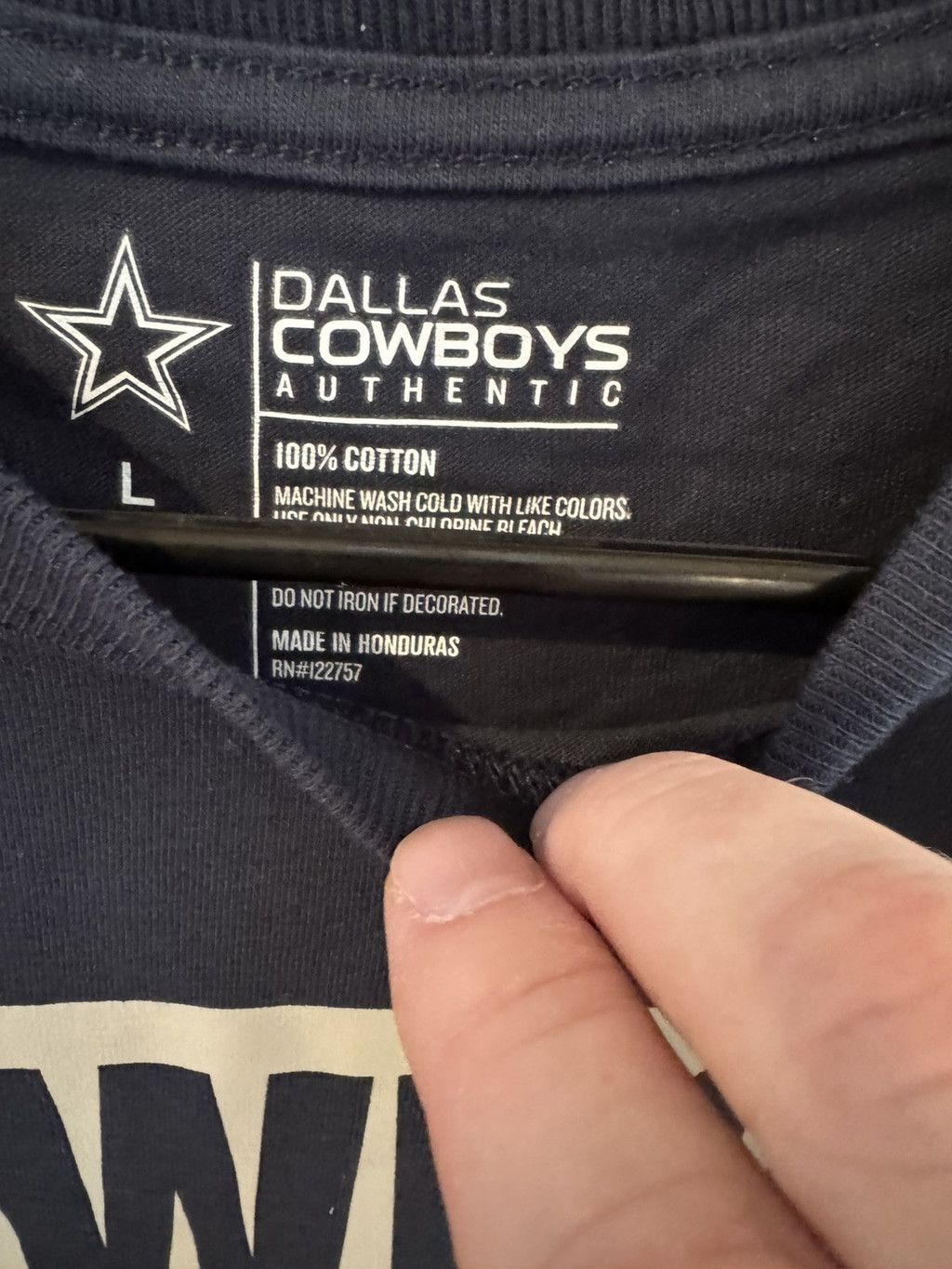 NFL Dallas Cowboys Blue T-shirt Men Sz L NEW WITH TAGS Size US L / EU 52-54 / 3 - 5 Thumbnail