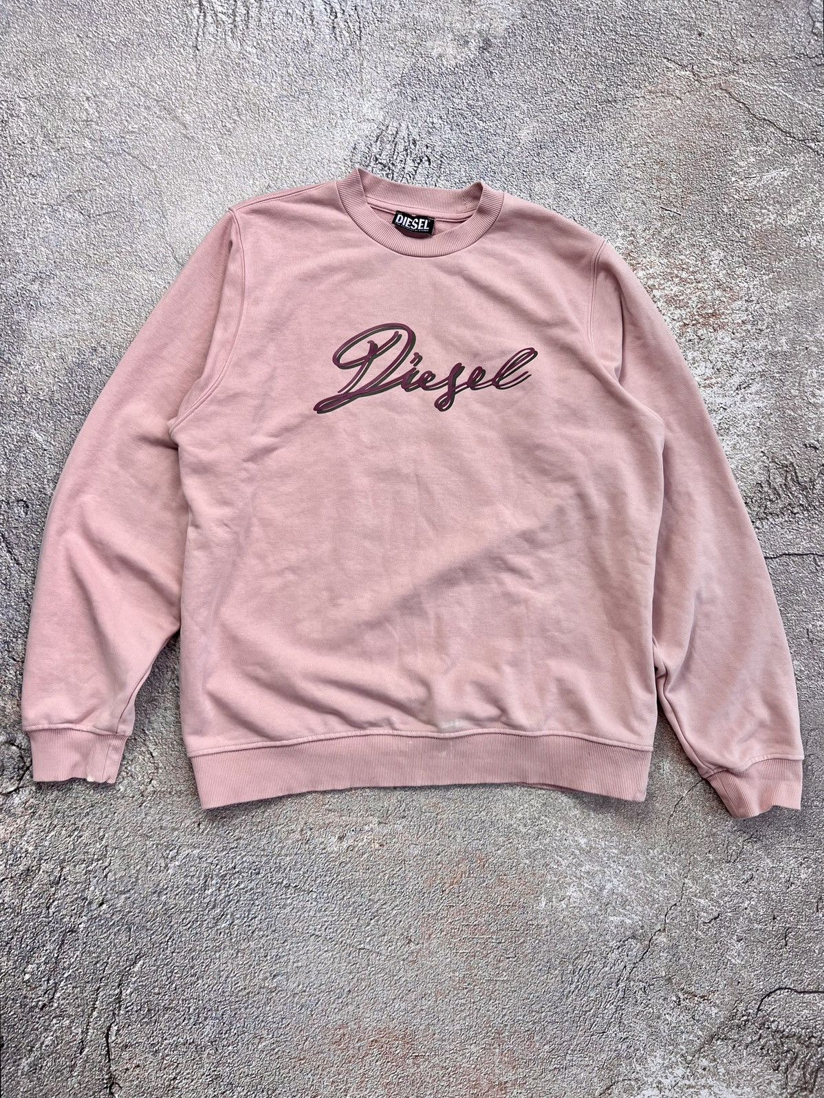 Designer y2K diesel big logo painted archival Japan style sweatshirt Size US M / EU 48-50 / 2 - 1 Thumbnail