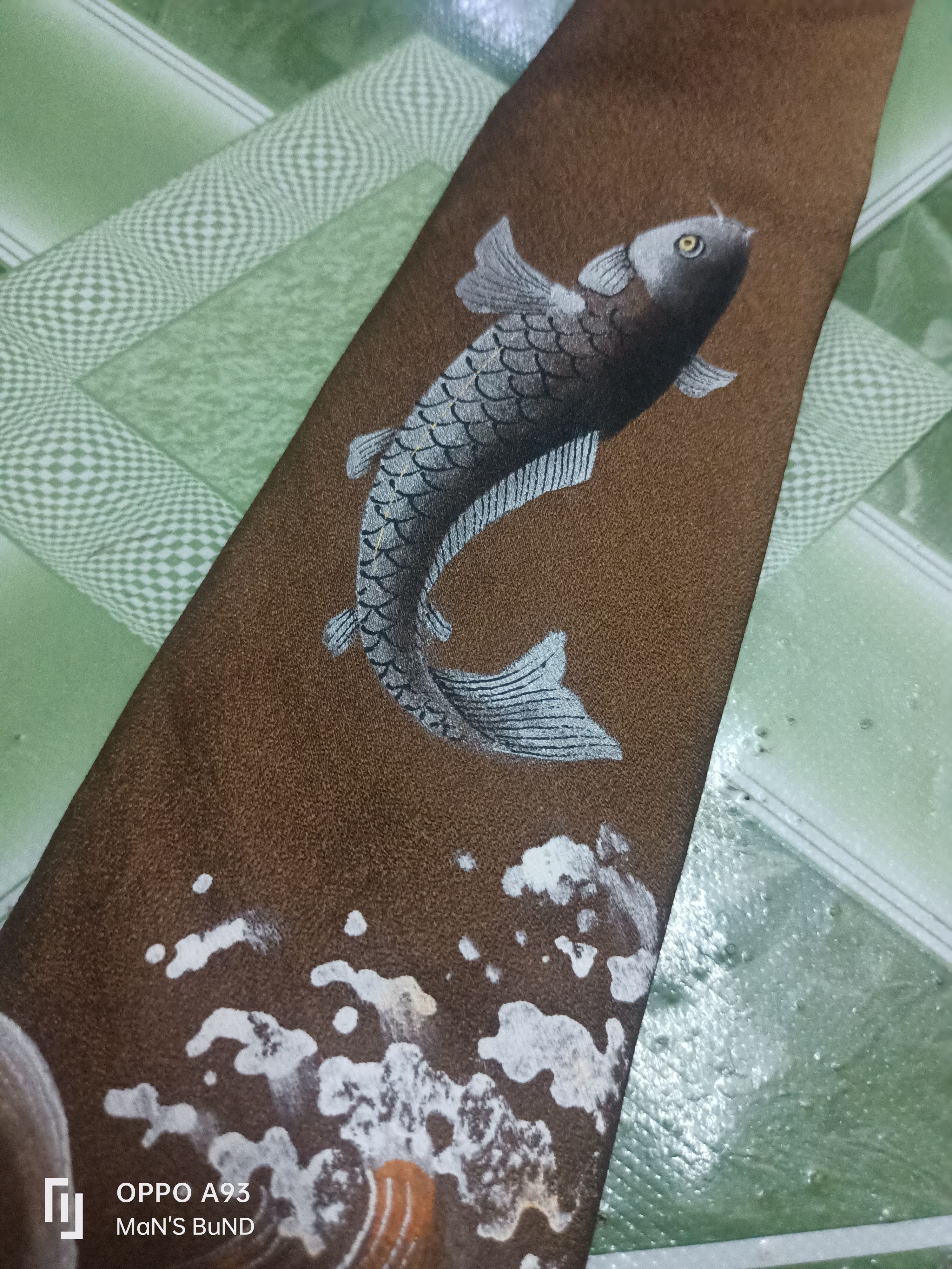 Japanese Brand × Vintage Vintage Tie koi Carp Design Size ONE SIZE - 3 Thumbnail