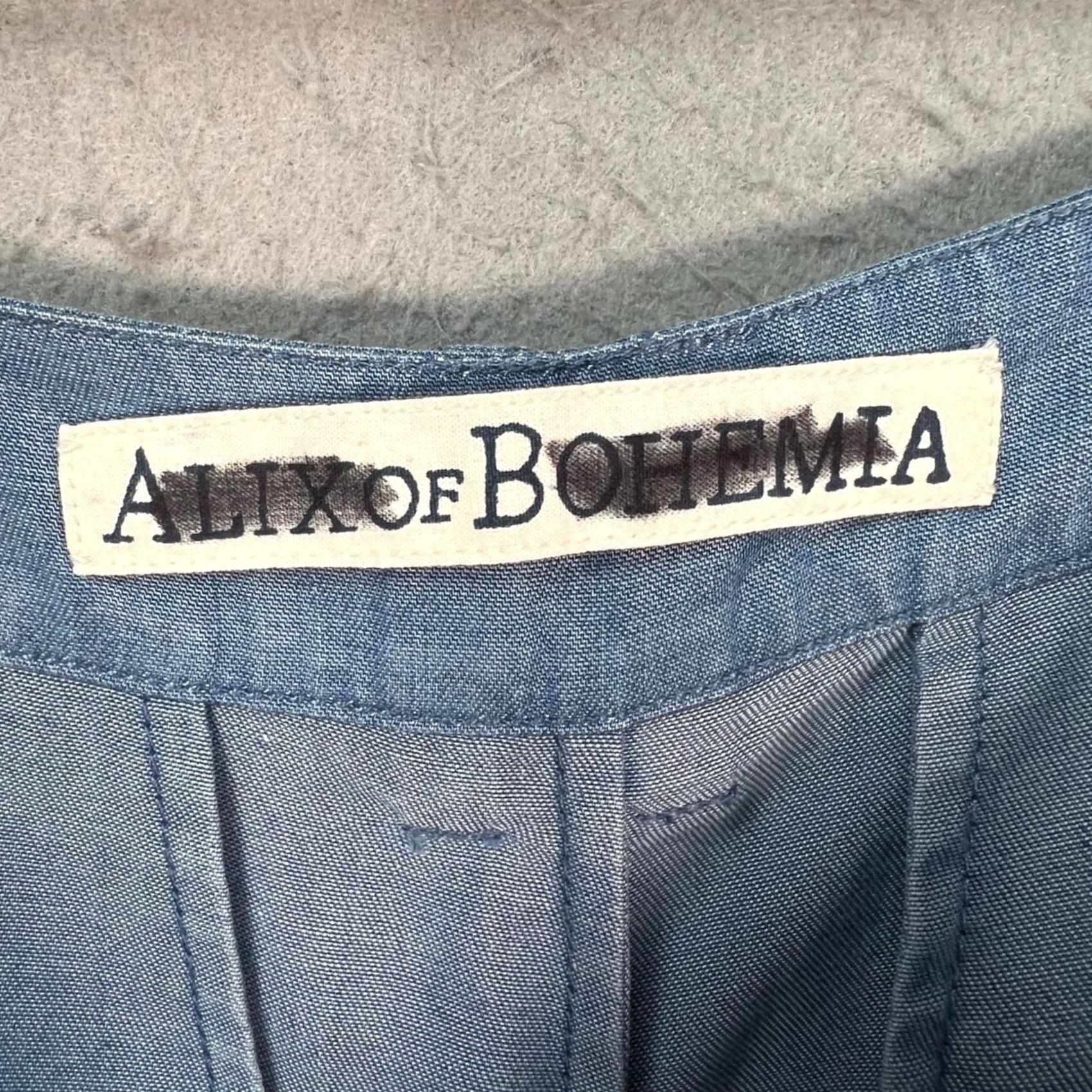 Alix Of Bohemia Alix Of Bohemia Womens Blue High-Waisted Embroidered Bermuda Shorts Size 30" / US 8 / IT 44 - 3 Thumbnail