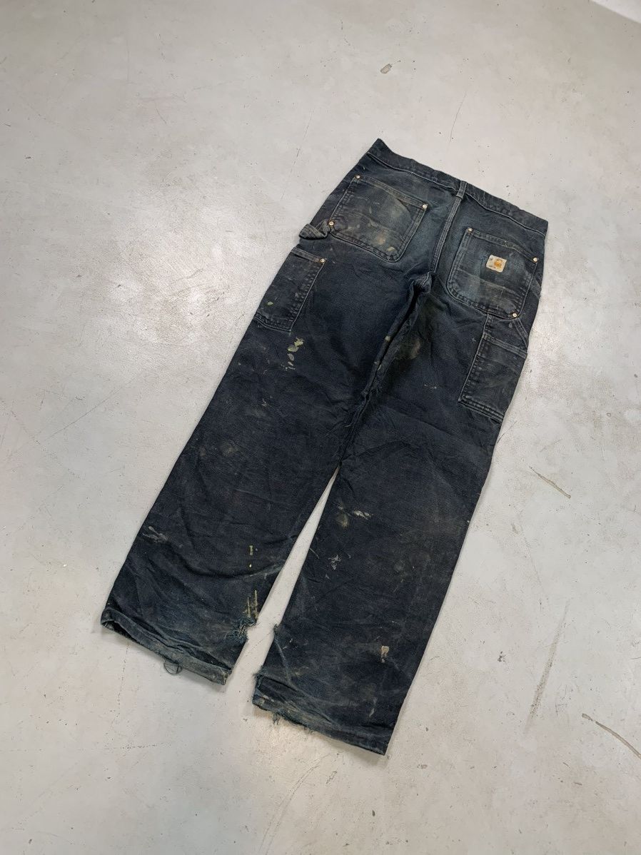 Carhartt Vintage faded Carhartt b01 BLK double knee denim Size US 30 / EU 46 - 2 Thumbnail