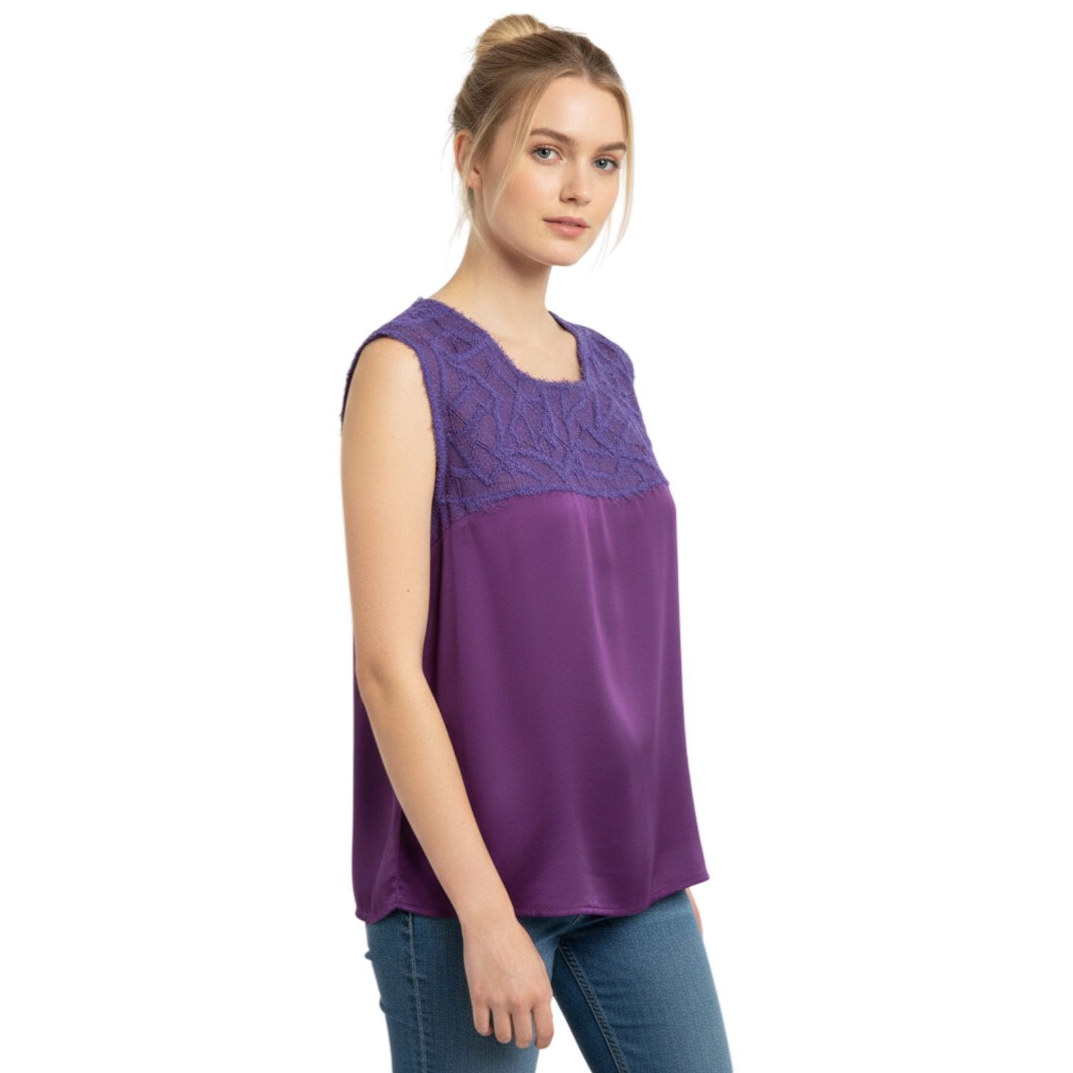 Bottega Veneta Bottega Veneta Purple Sleeveless Top, IT38/US2/XS Size XS / US 0-2 / IT 36-38 - 4 Thumbnail