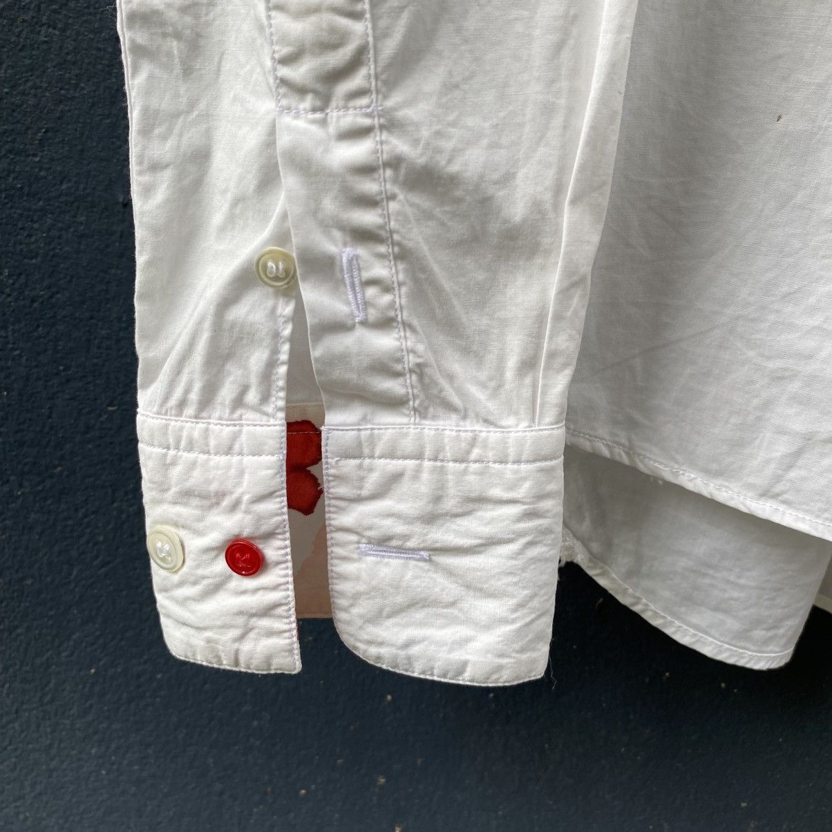 Paul Smith Paul Smith White Shirt with Floral Cuffs Size XL / US 12-14 / IT 48-50 - 8 Thumbnail