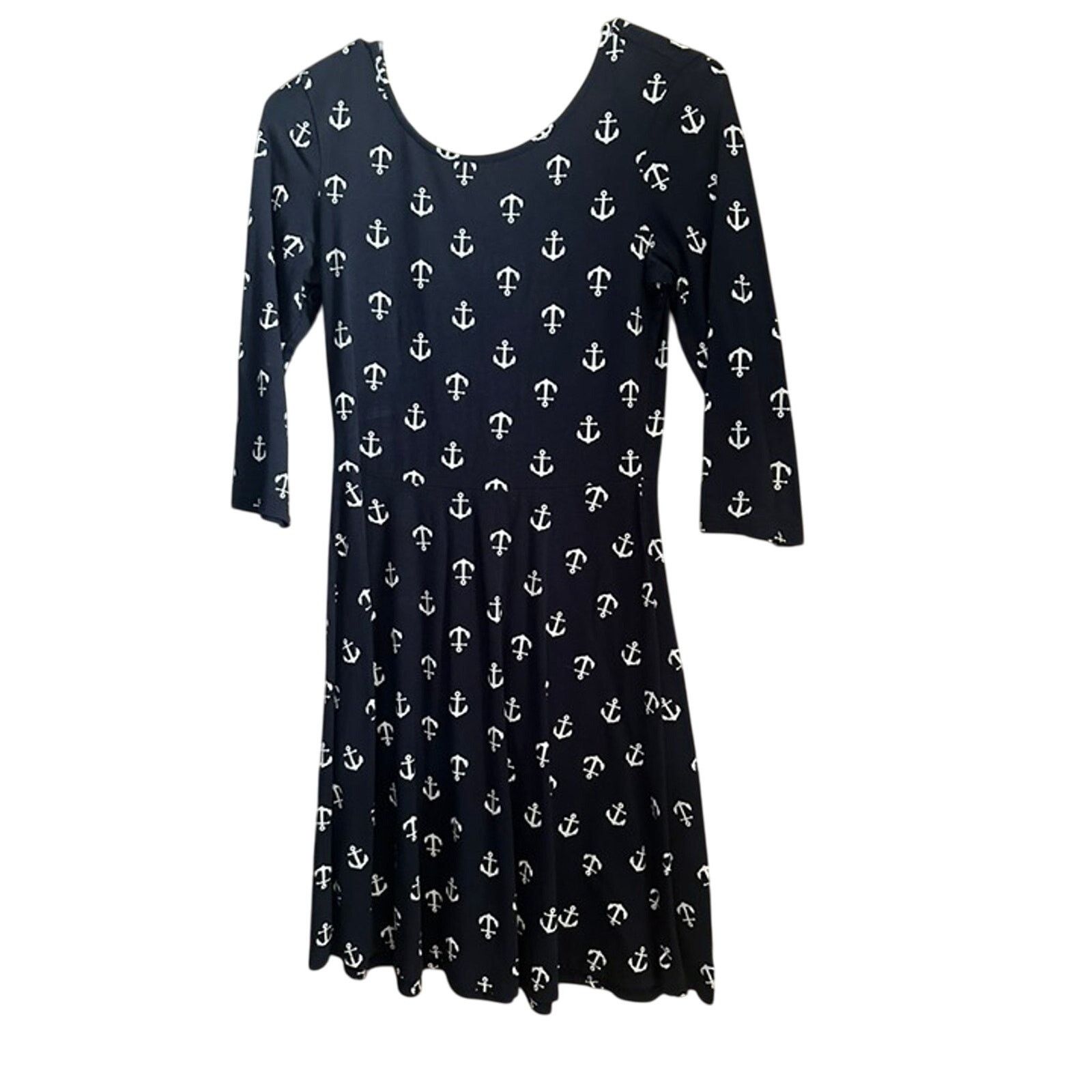 rue21 Rue 21 Navy Anchor Sailor Dress Long Sleeve Bow Size Medium Size M / US 6-8 / IT 42-44 - 1 Thumbnail